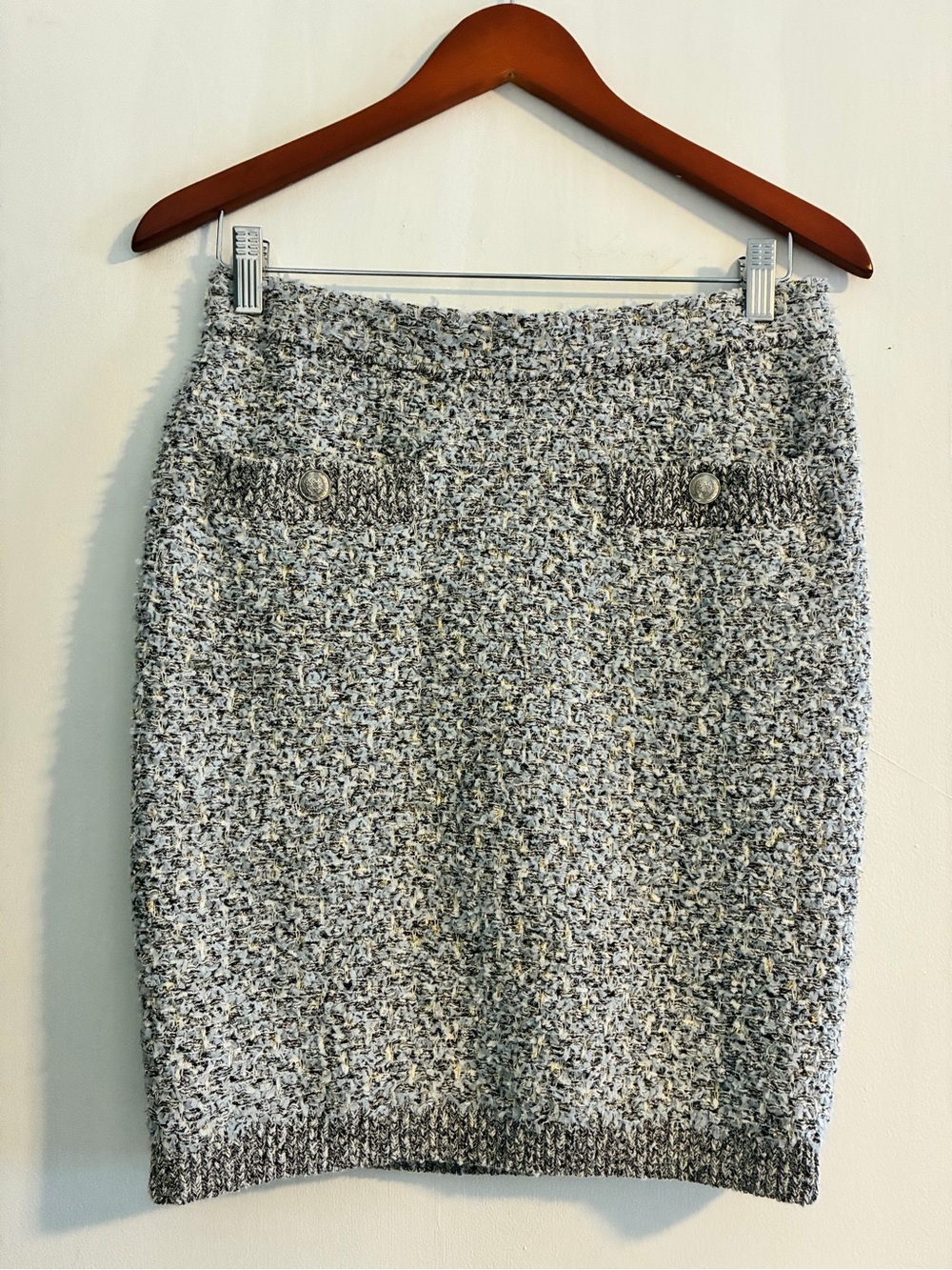 White House Black Market Two-Tone Bouclé Pencil Skirt